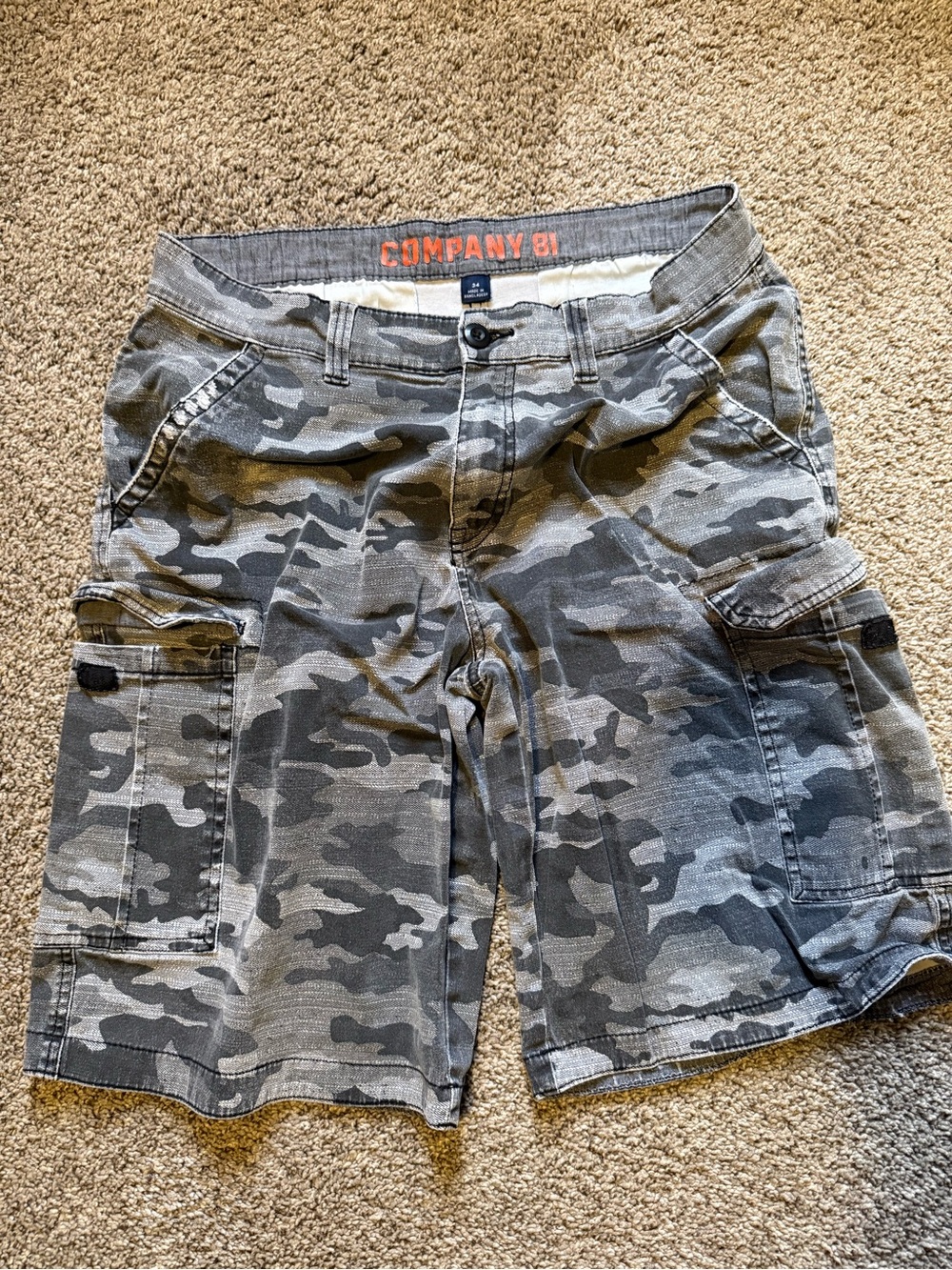 Men's Gray Camo Cargo Shorts - Company 81